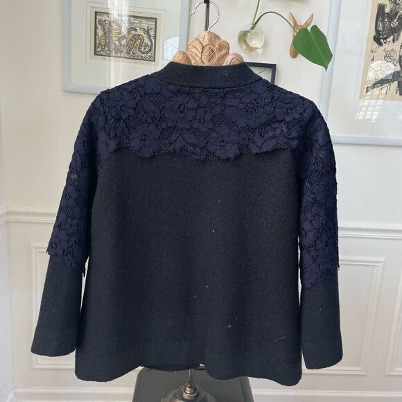 Anthropologie Field Flower Wool Bell Sleeve Cardigan Sweater Shacket $198 S - Picture 7 of 10
